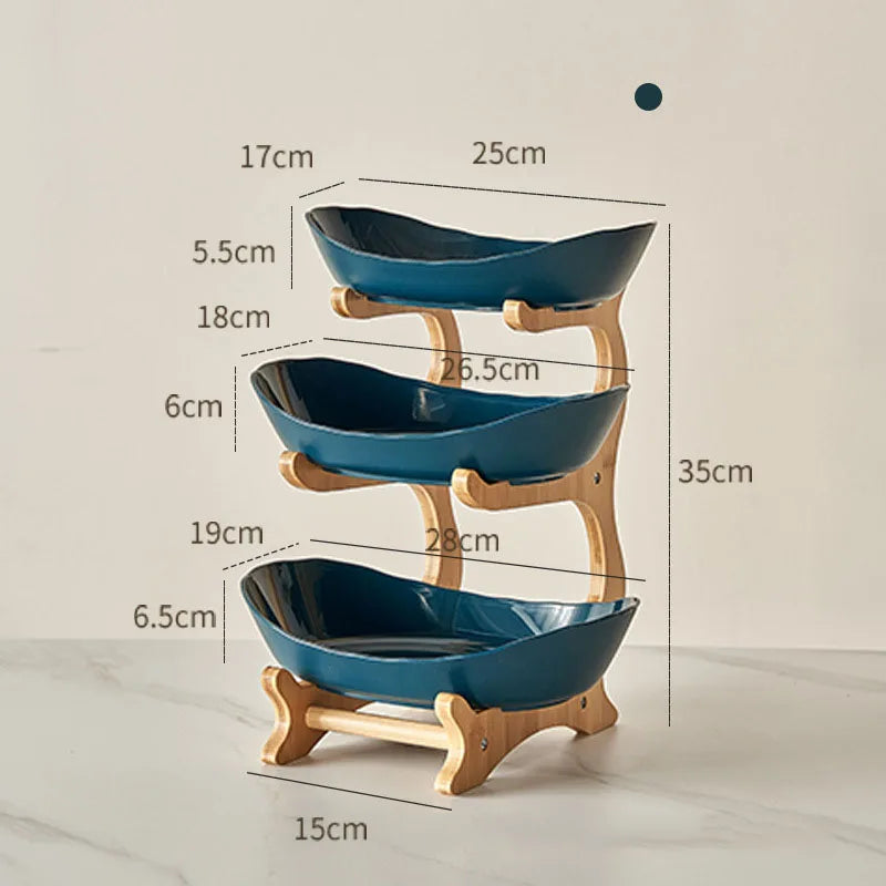 Fruteira de Mesa em Bambu Moderna