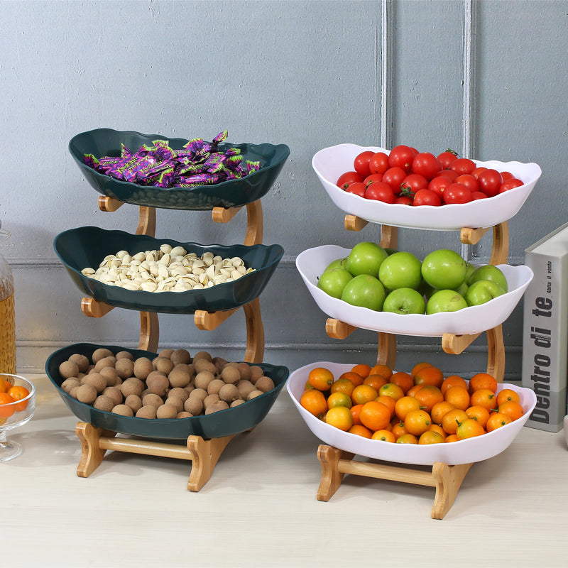 Fruteira de Mesa em Bambu Moderna