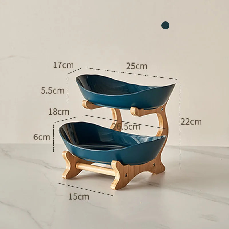 Fruteira de Mesa em Bambu Moderna