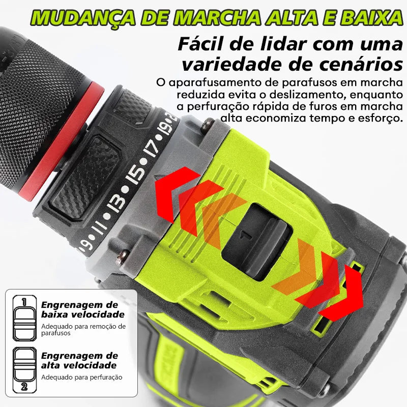 Parafusadeira Brushless Impacto a Bateria