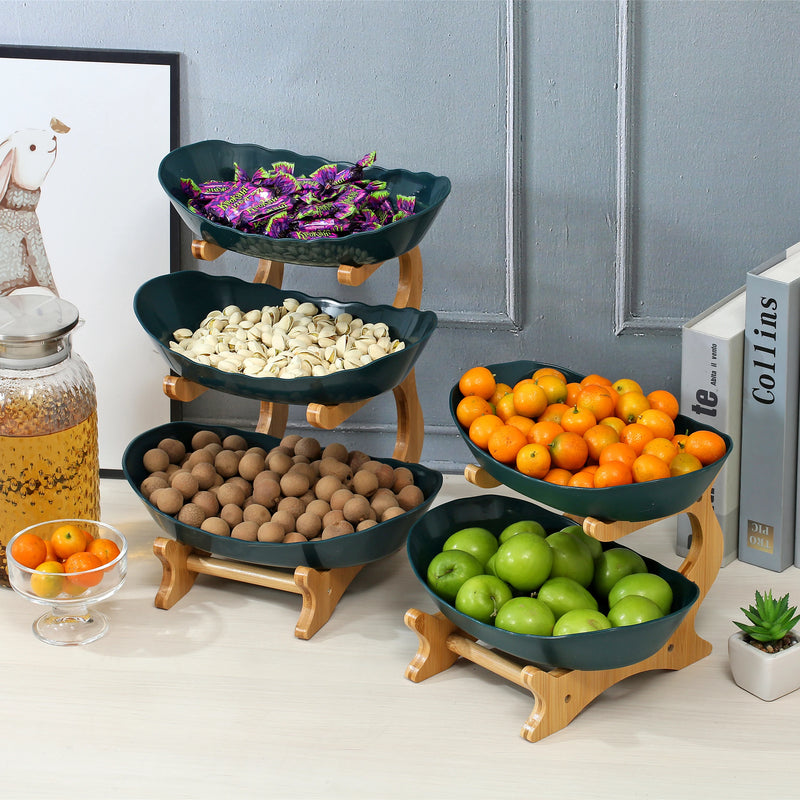 Fruteira de Mesa em Bambu Moderna