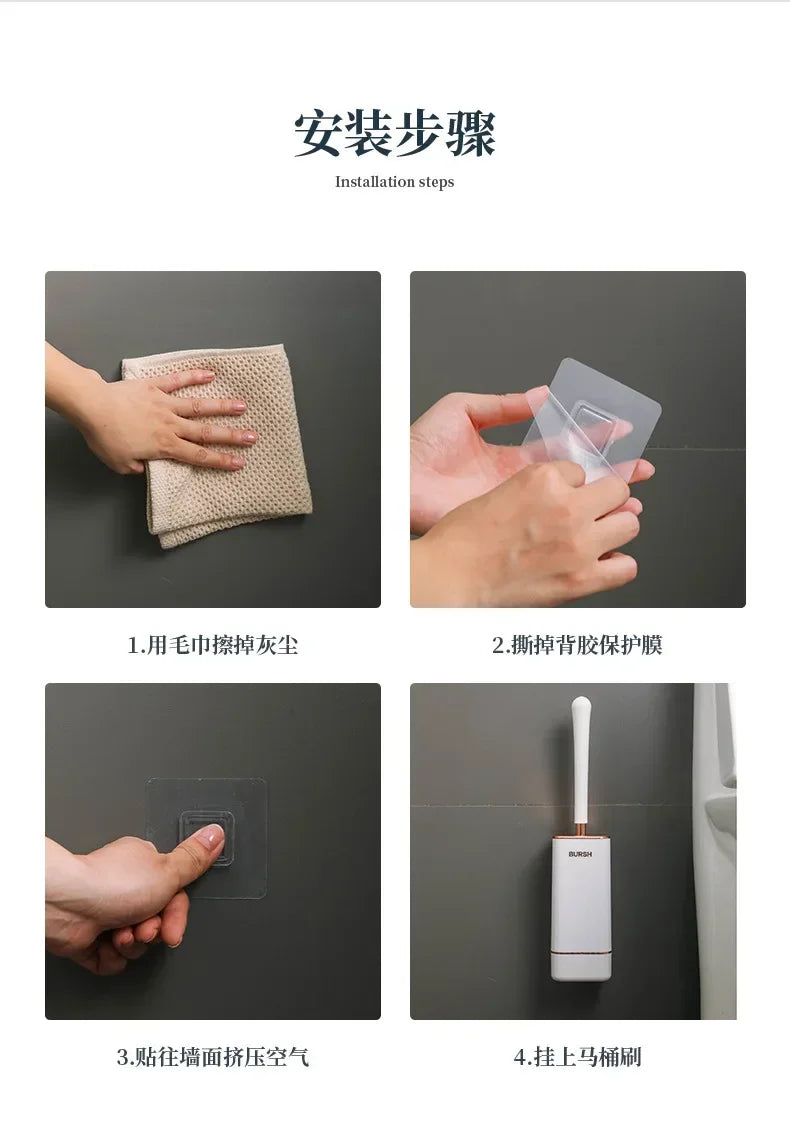 Escova de Limpeza para Vaso Sanitário com Suporte