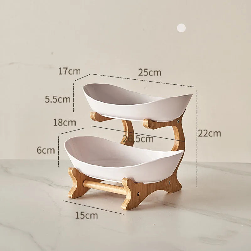 Fruteira de Mesa em Bambu Moderna