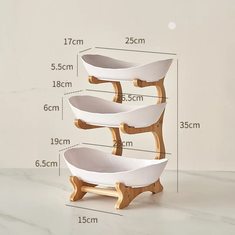 Fruteira de Mesa em Bambu Moderna
