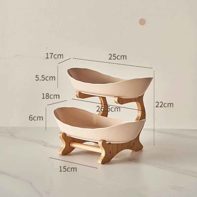 Fruteira de Mesa em Bambu Moderna